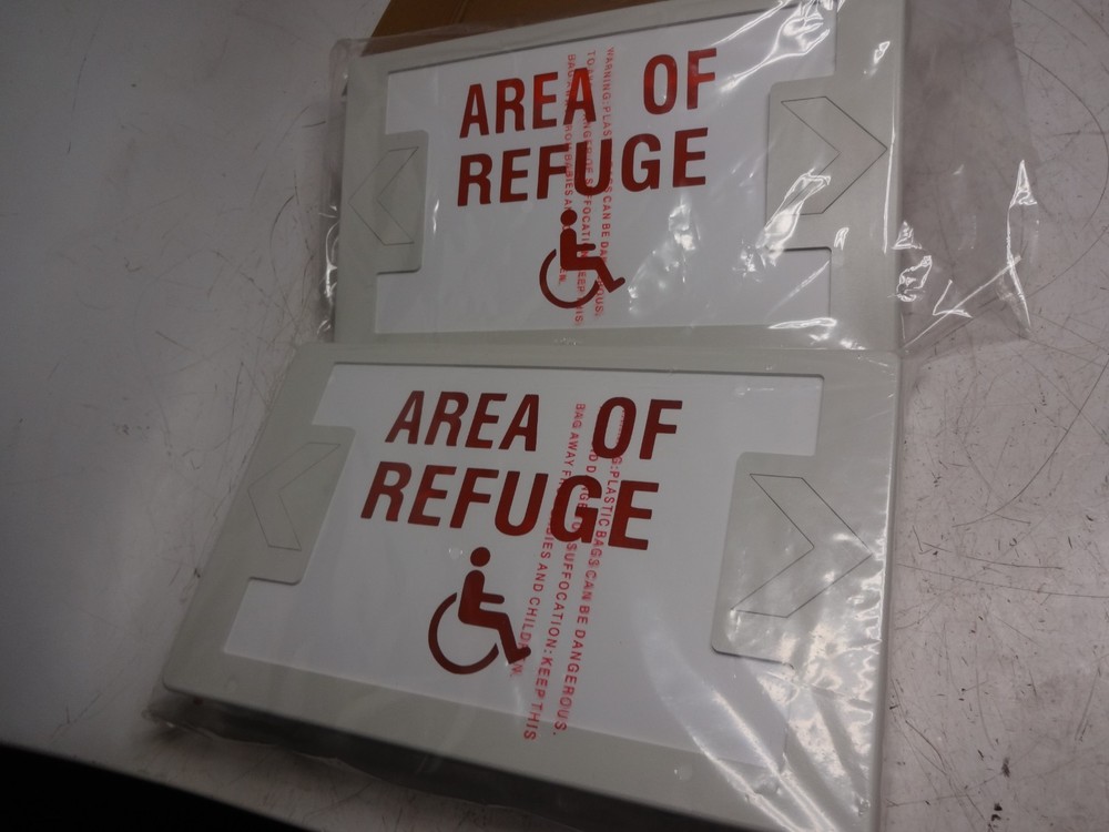 Area Of Refuge Sign Exit-1000 0lag Exit Sign Double Sided