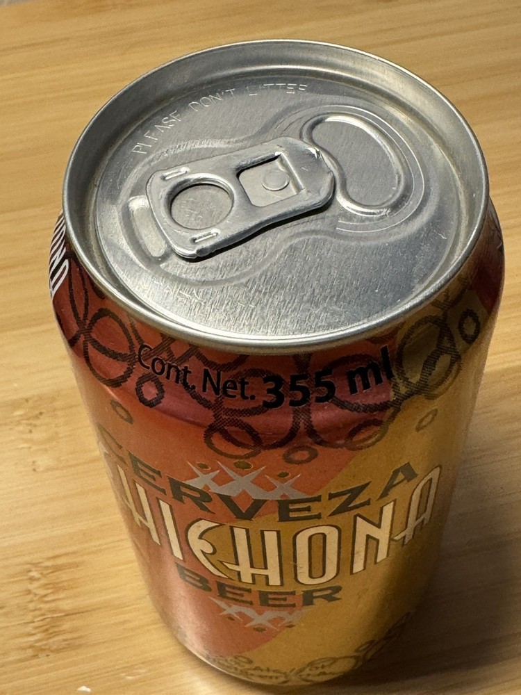 Cerveza Chichona - Empty Beer Can Bottom Opened
