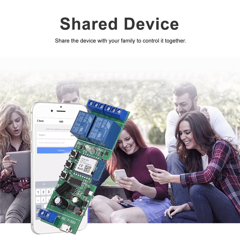 1 Pack Smart Wifi Switch Module Remote Control For Home ZTDC