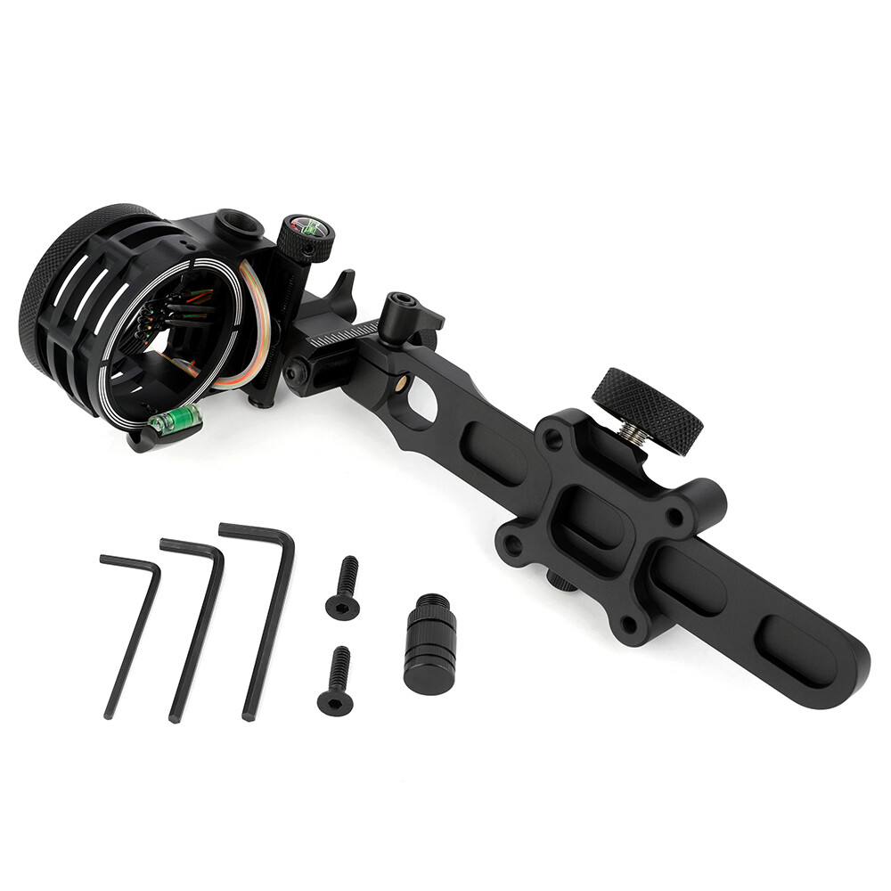5 Pin Compound Bow Sight Micro Adjustable .019" Archery Hunting Target RH LH