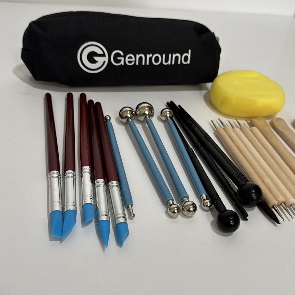 Polymer Clay Tools, Pottery tool, Modeling Clay Sculpting Tools Set 24 Pcs New