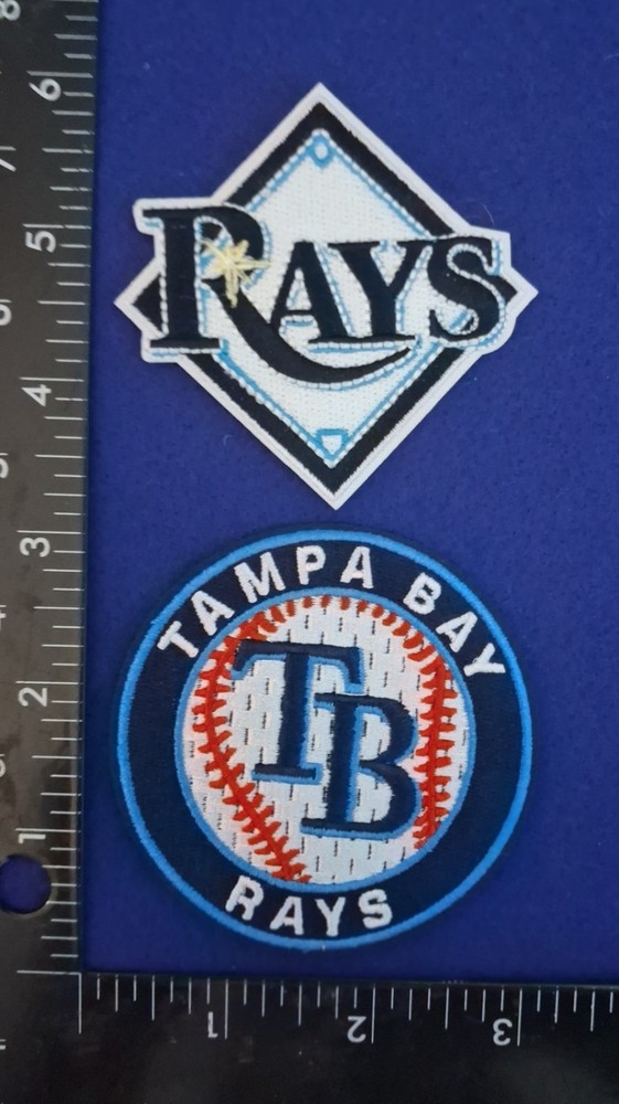 2 Qty TAMPA BAY RAYS IRON ON PATCH