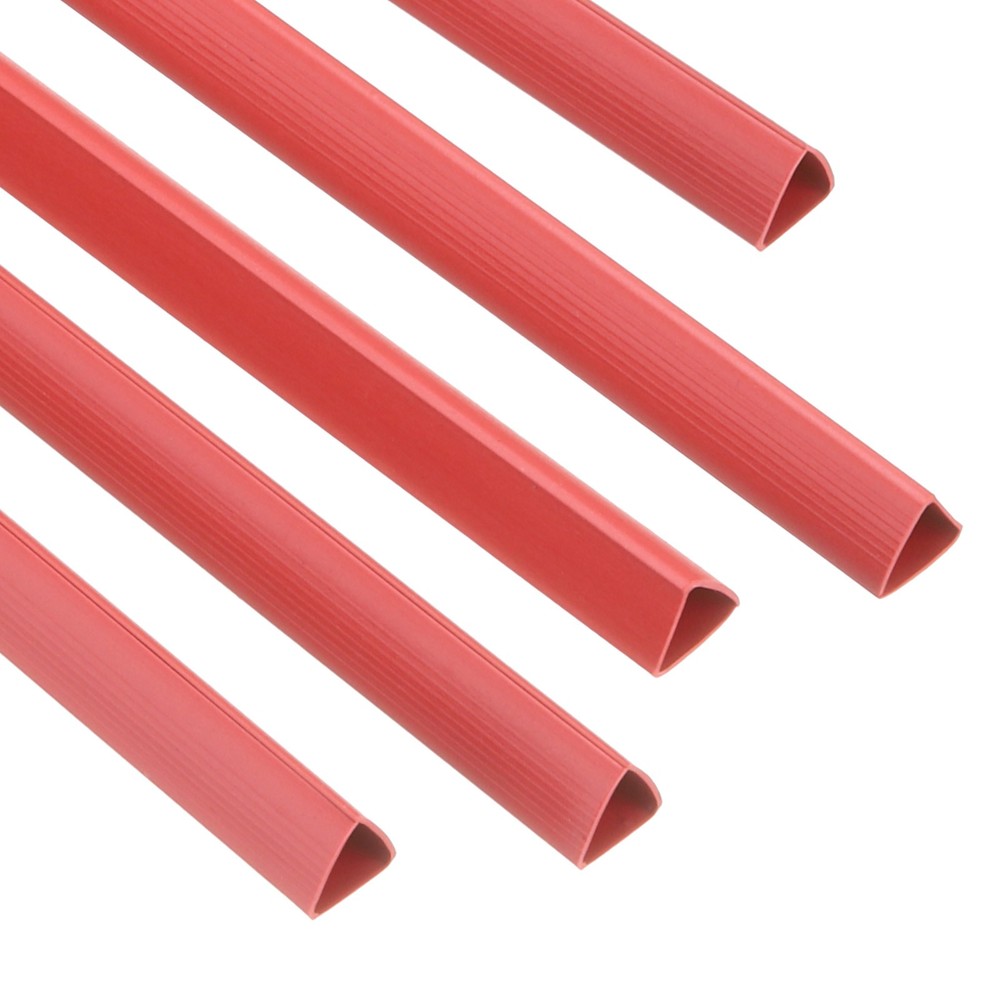 50Pcs Binding Bars, 10mm Binding Bars Slide Grip, Red
