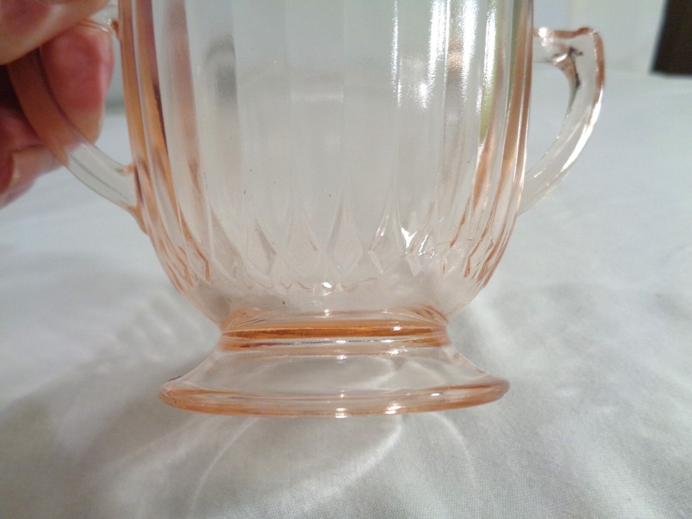 MacBeth-Evans Pink Petalware Cream and Sugar