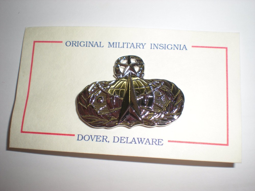 USAF 9 LEVEL SPACE OPERATIONS BADGE - ANODIZED - FULL SIZE