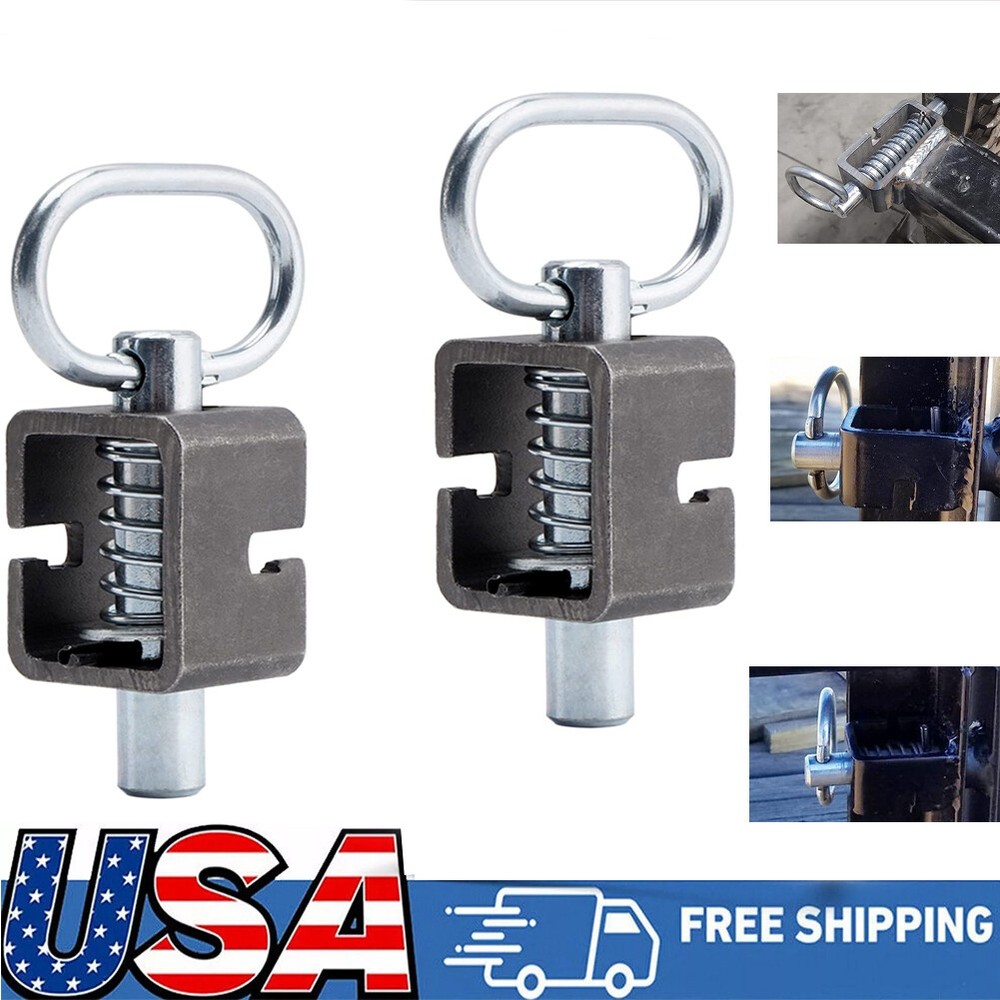 2 pack Spring Ramp Gate Door Weld-On Trailer Truck Spring Latch Lock Assembly
