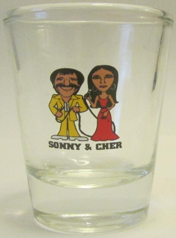Sonny & Cher 1½ Shot Glass #2