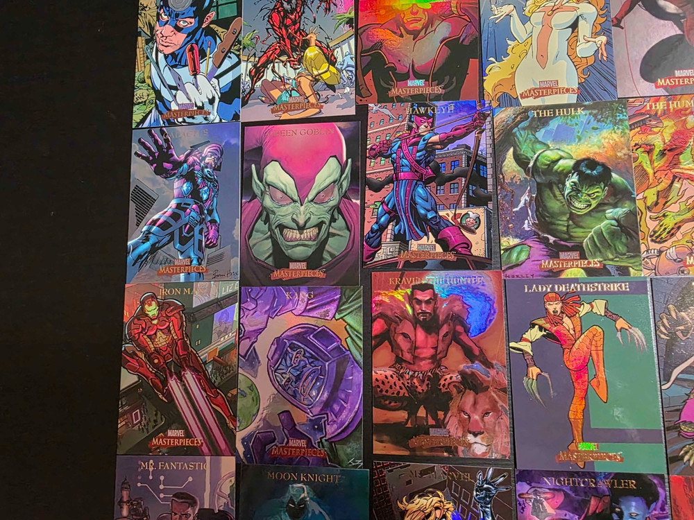 2007 MARVEL MASTERPIECES INCOMPLETE FOIL SET 59 CARDS