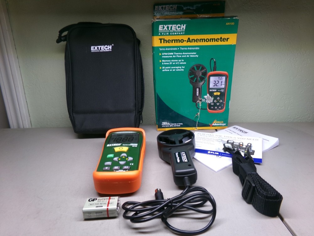 EXTECH AN100 CFM/CMM THERMO-ANEMOMETER