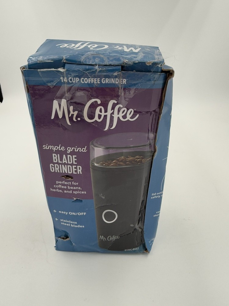 Mr. Coffee 14-Cup Automatic Blade Mill Grinder - Black-New/Box Damaged