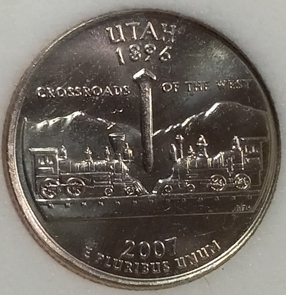 2007-D Utah Washington Quarter - INB Slabbed