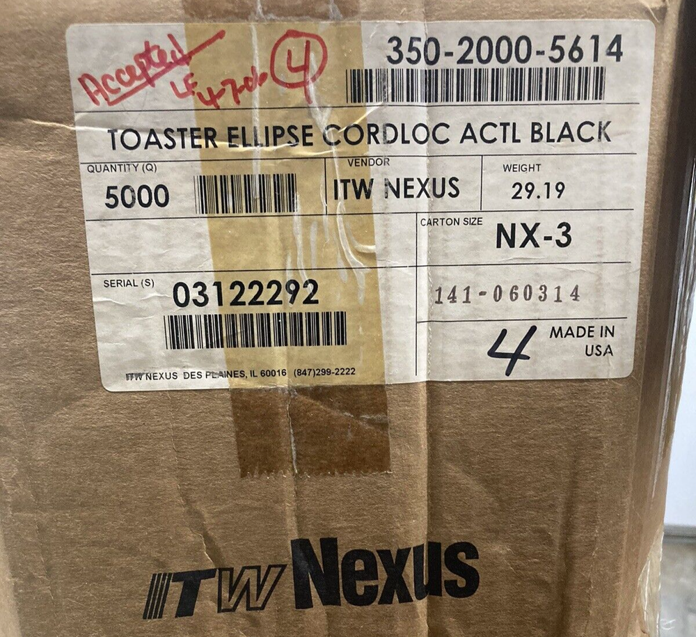 Barreloc ITW NEXUS Black New 5 each
