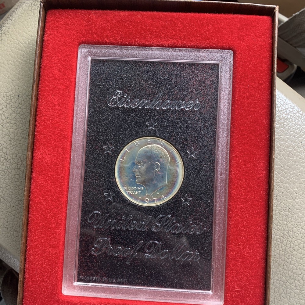 1974-S Silver Eisenhower Dollar Proof Sealed Nice Toned 🔥🔥