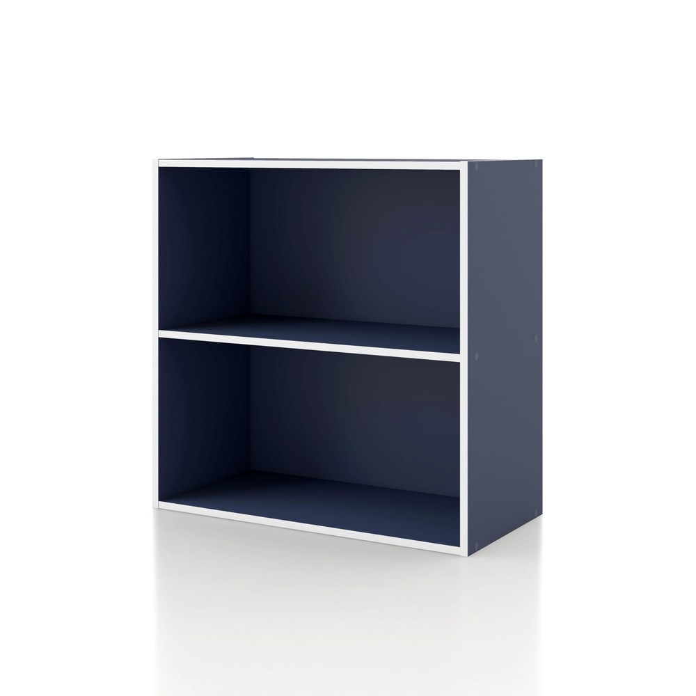 Homes: Inside + Out Apexa 2-Tier Cube Storage Organizer Shelves, Stackable Wood