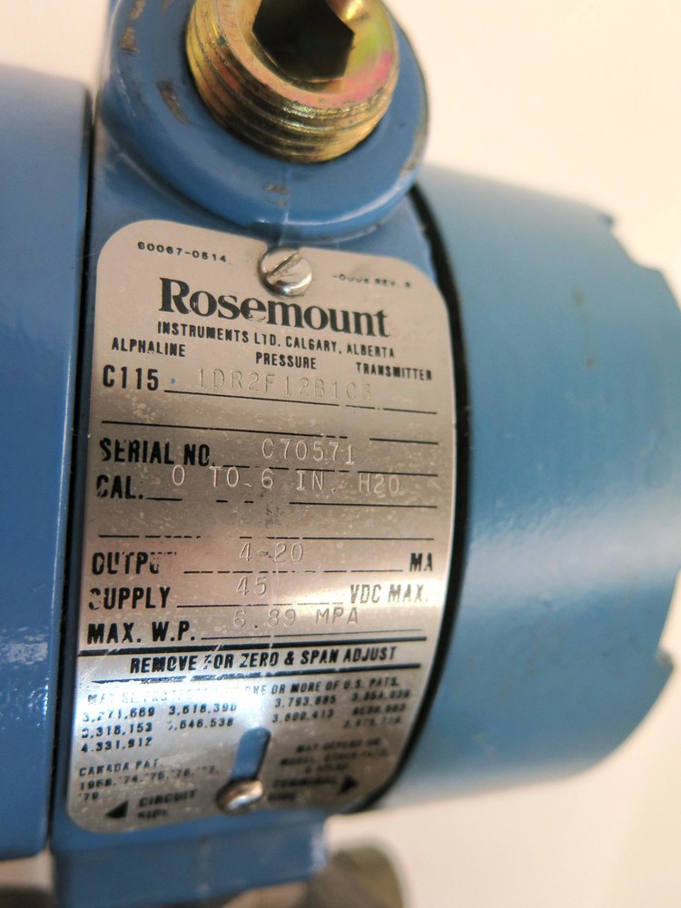 Rosemount C1151DR2F12B1C6 Alphaline Pressure Transmitter