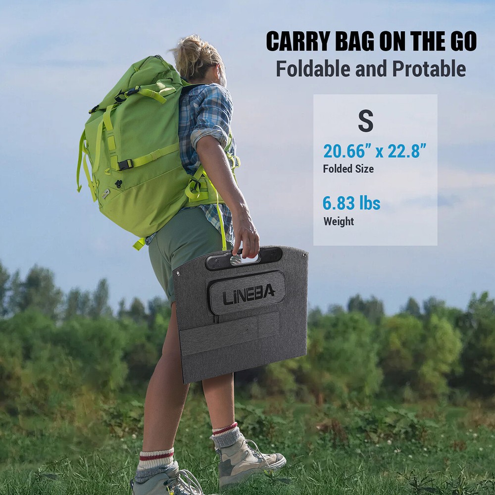 LINEBA 200W Solar Panel Foldable Off-Grid for Power Station 23.4% Efficiency
