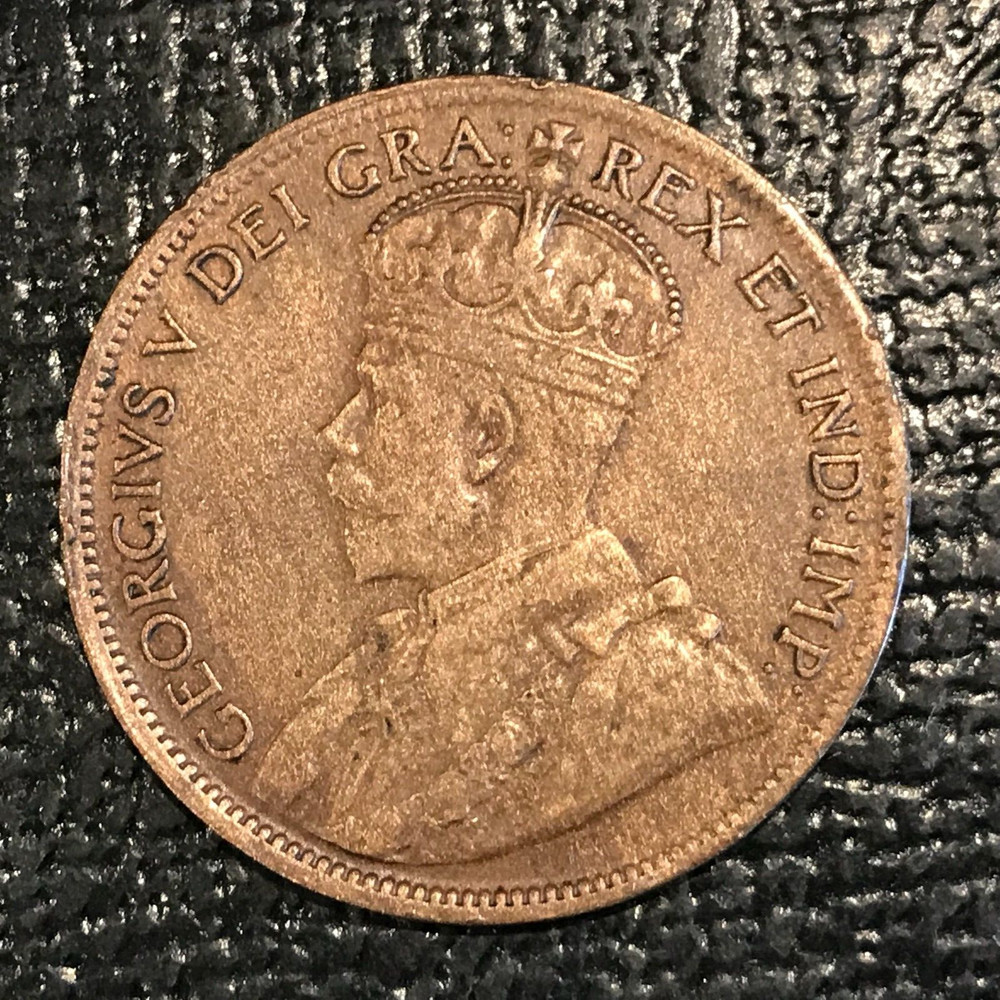 VF DETAILS 1916 CANADA LARGE ONE CENT-CLEANED-MAR804