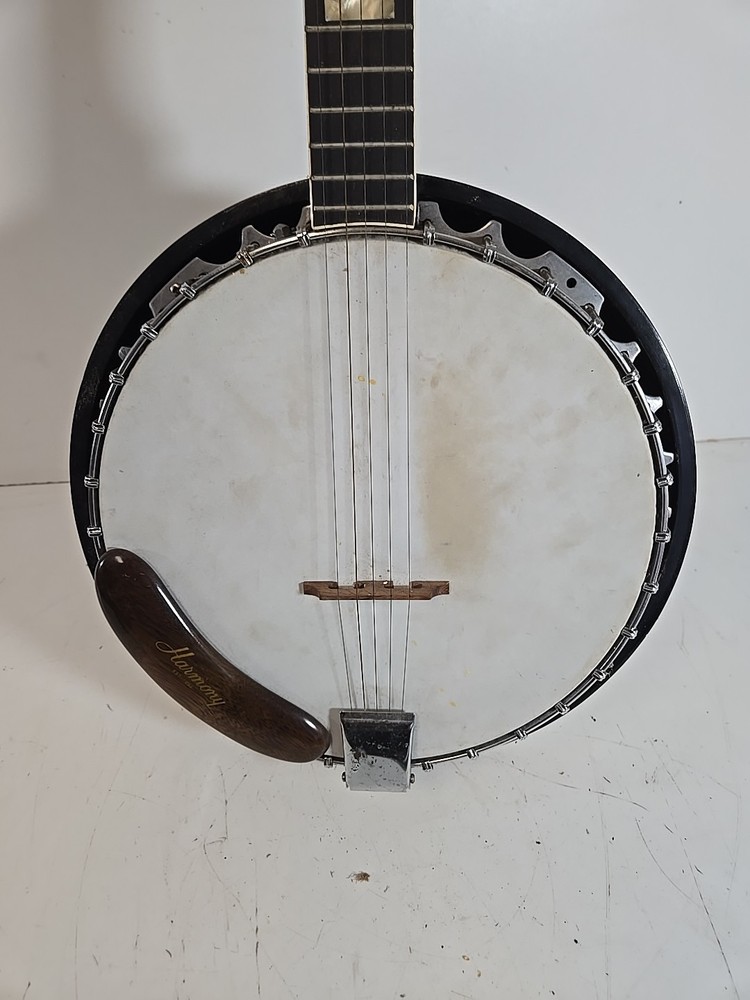 Vintage Harmony 5 String Eagle Banjo With Case