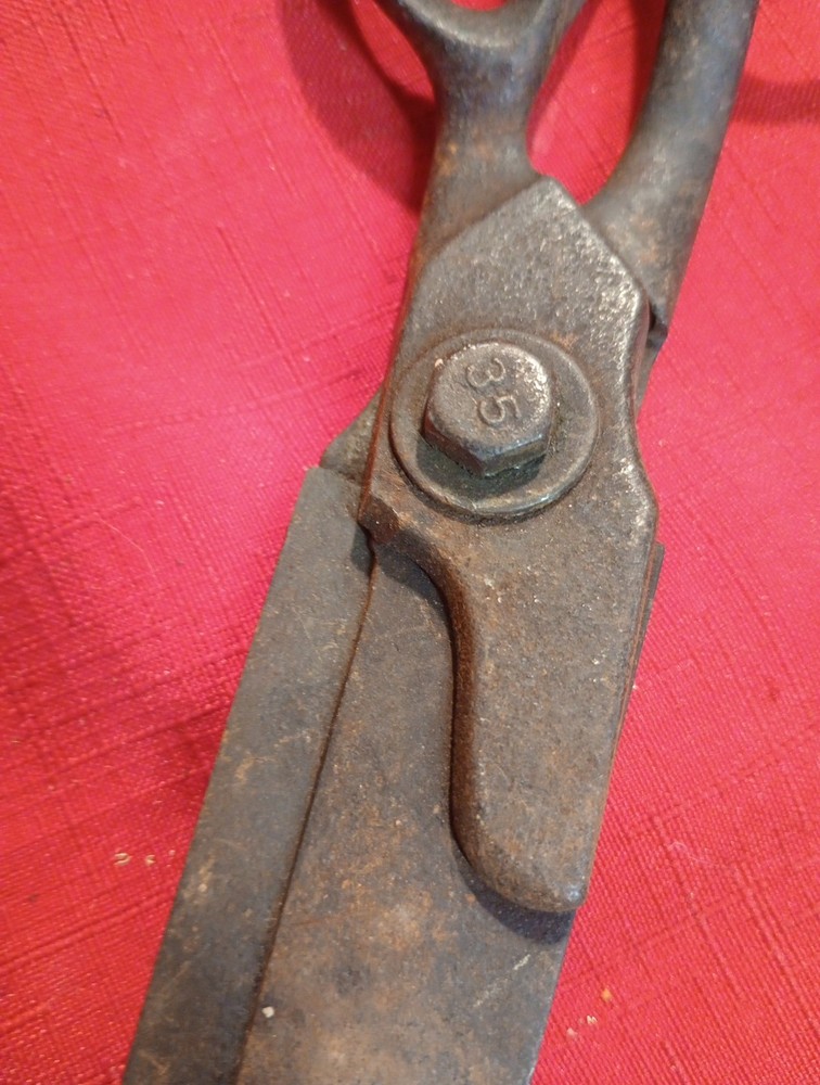 Vintage Antique Heavy Cast Iron Handled 10" Scissors Work Great