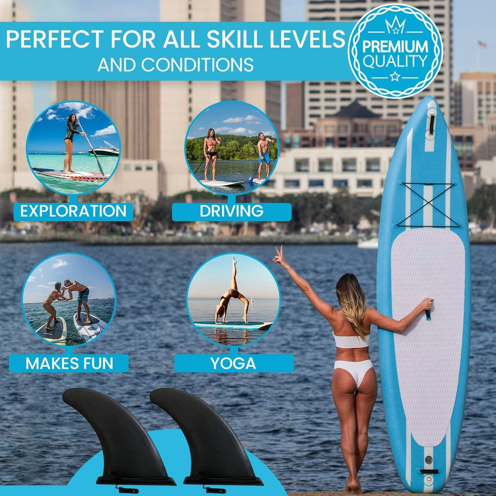 9" Quick-Release SUP Fin Replacement for Stability — No-Tool Installation