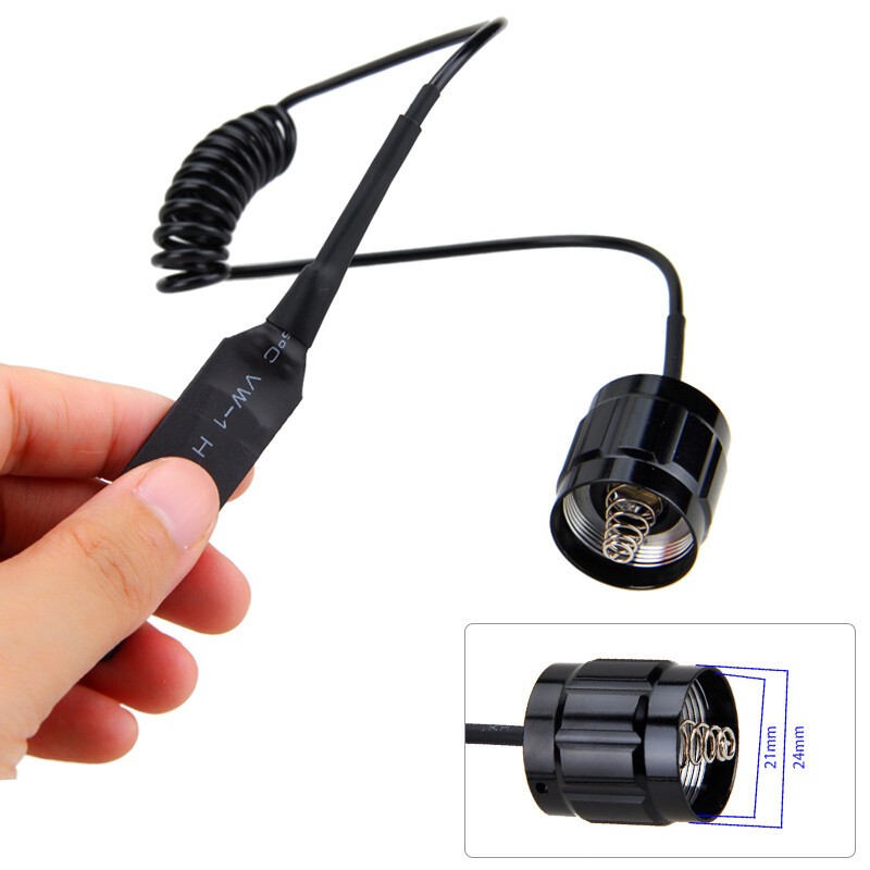 Hunting LED Flashlight Night White Light QD Release Side 20mm Rail Mount Torch