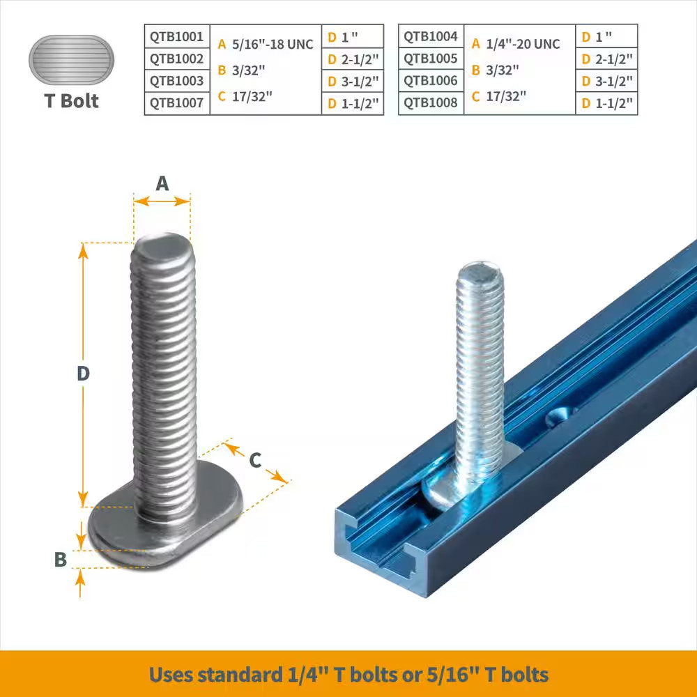 36 In. Universal T-Track for Woodworking (2-Pack)