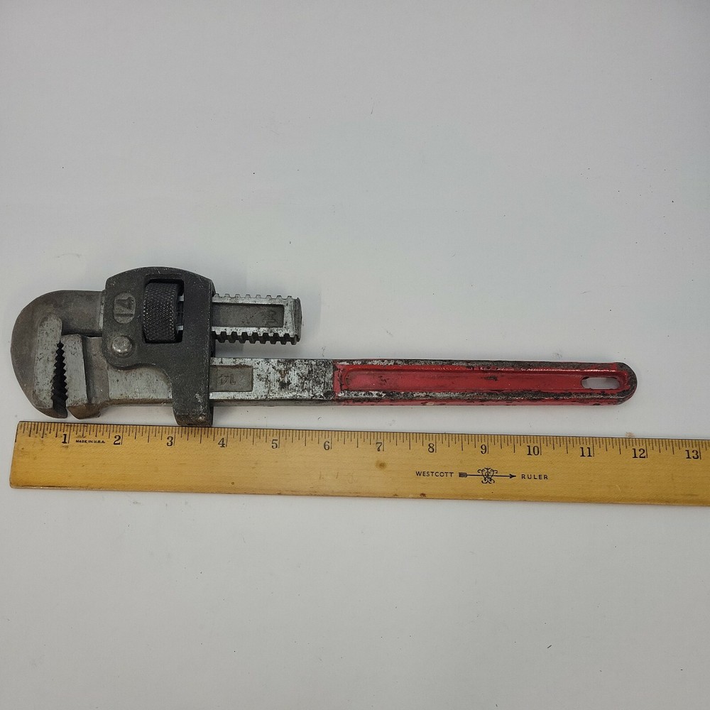 Vintage Drop Forged Steel 14 Adjustable Pipe Wrench