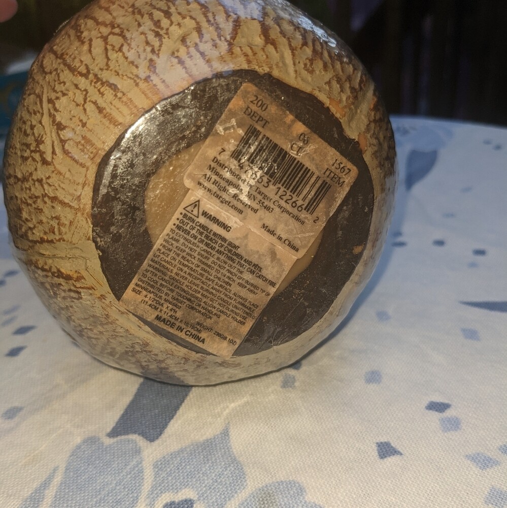 Target brand coconut shaped candle NWT