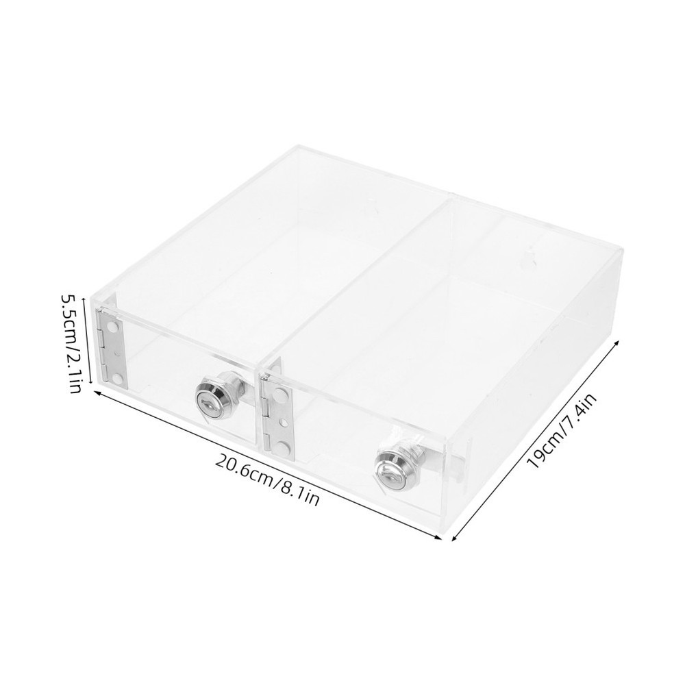 Transparent Desktop Organizer Box Storage Cabinet with Door Lockable Container