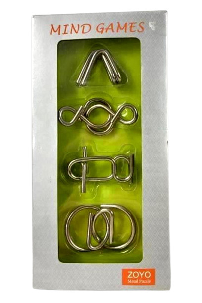 Zoyo Interlocking Metal Puzzle Links Mind Game Toy Brain Teaser Set