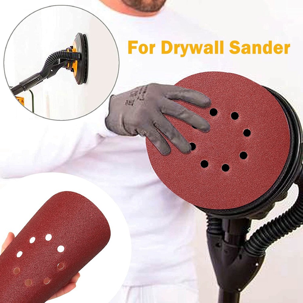 SATC 10PACK Sanding Discs A/O 9inch 8-Hole Hook&Loop 60 Grit For Drywall Sander