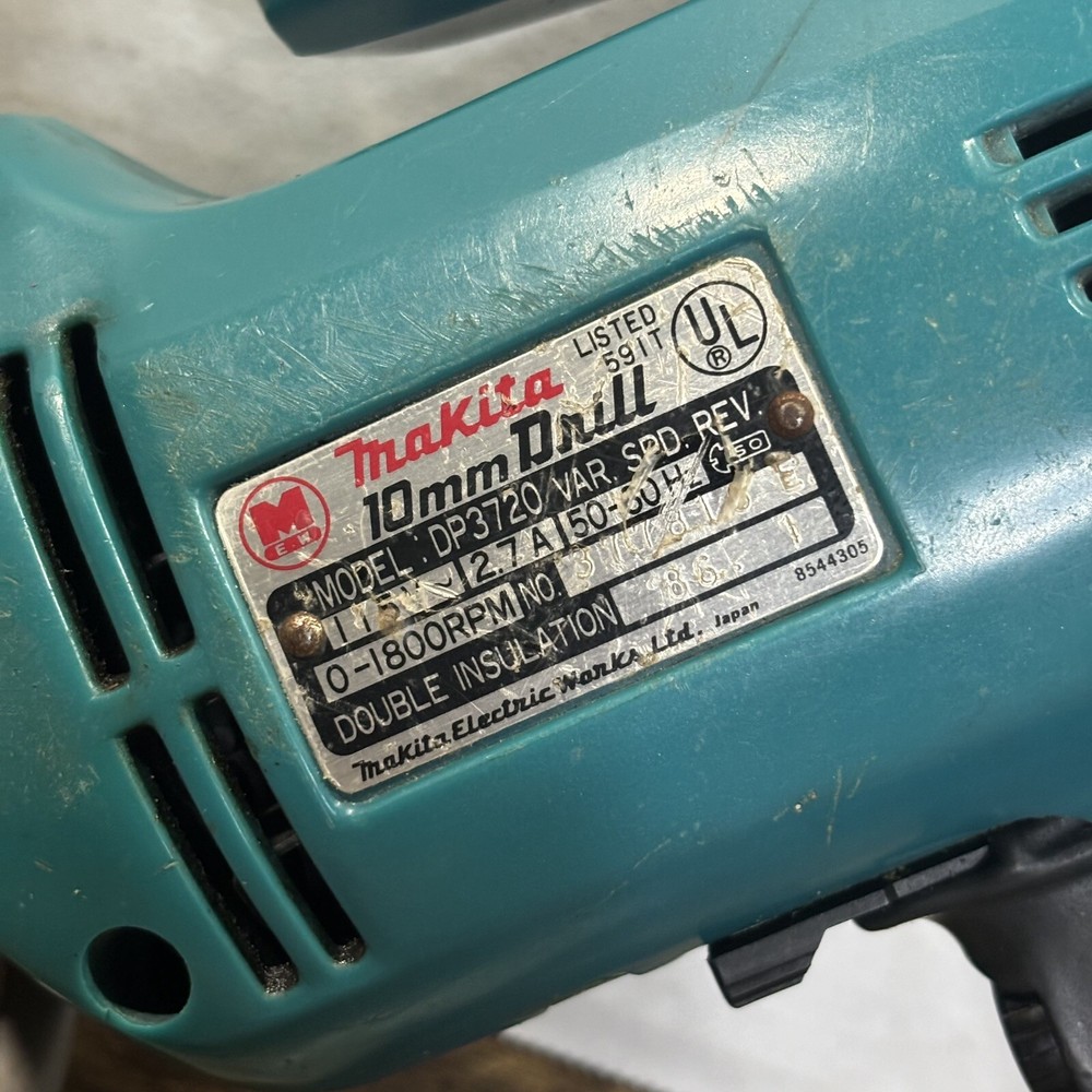 Makita 10mm Drill Model DP3720 Variable Speed Reverse Made In Japan