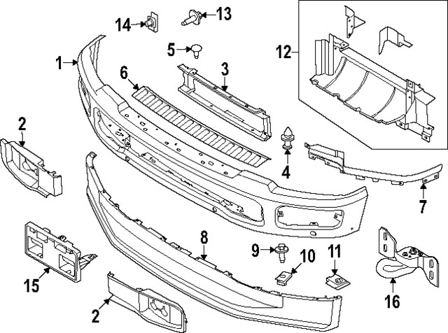 Genuine Ford License Plate Bracket PC3Z17A385AA