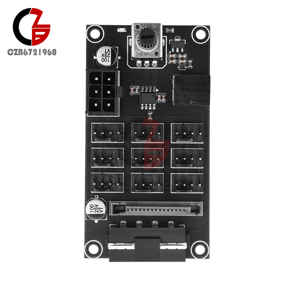 Computer Chassis PWM Violent Fan Speed Controller 9-Channel Fan Hub Controller