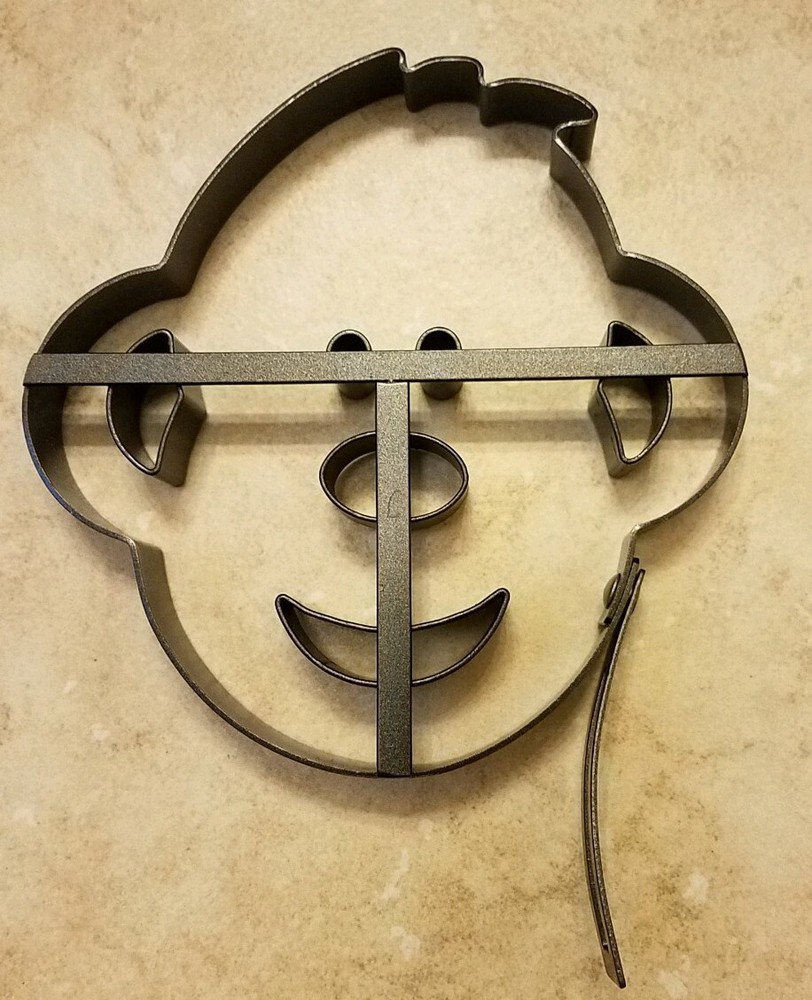 Cool Monkey Face Cookie Cutter Pancake Art Mold Black Solid Metal