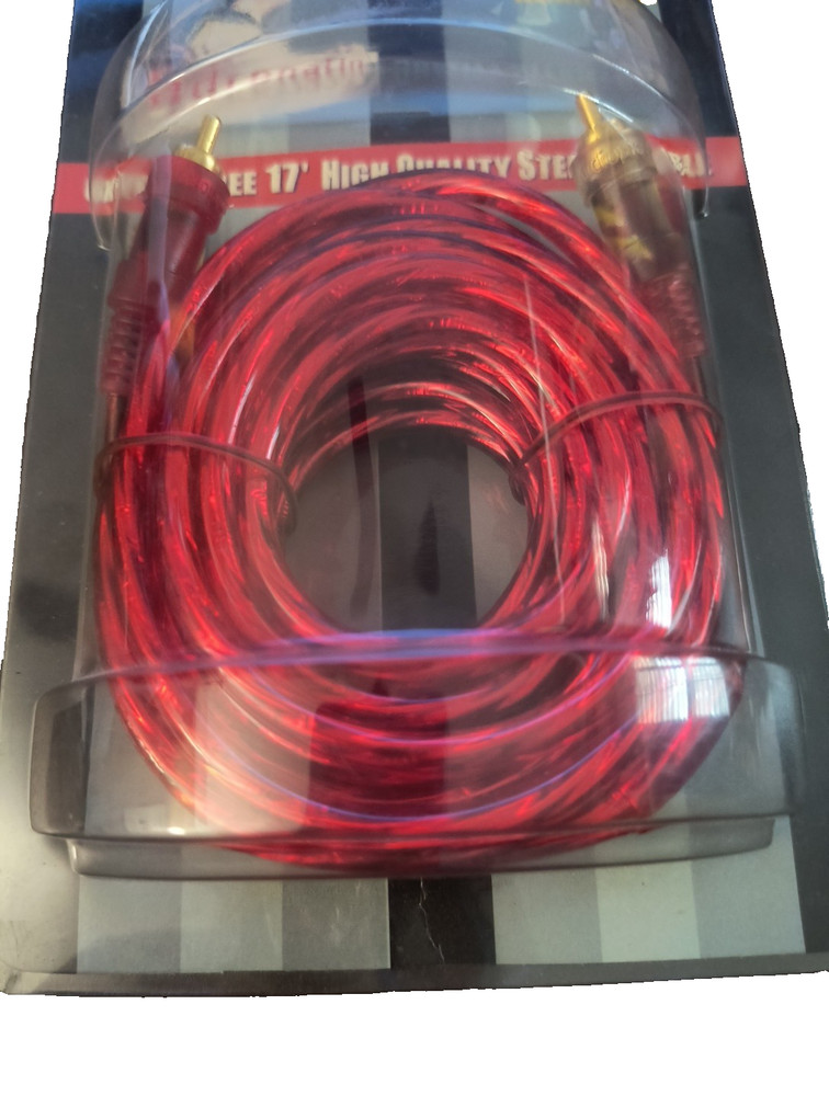 Adrenaline Oxygen Free 17 Ft RCA Cables Red