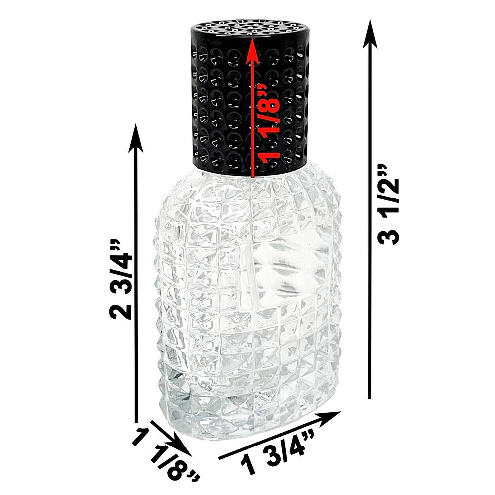 30ml 1oz empty perfume pineapple glass spray bottles black atomizer lid
