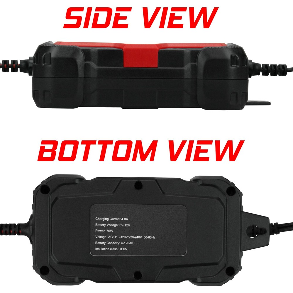 Automatic Battery Charger Maintainer Motorcycle Trickle Float For 6V 12V Battery