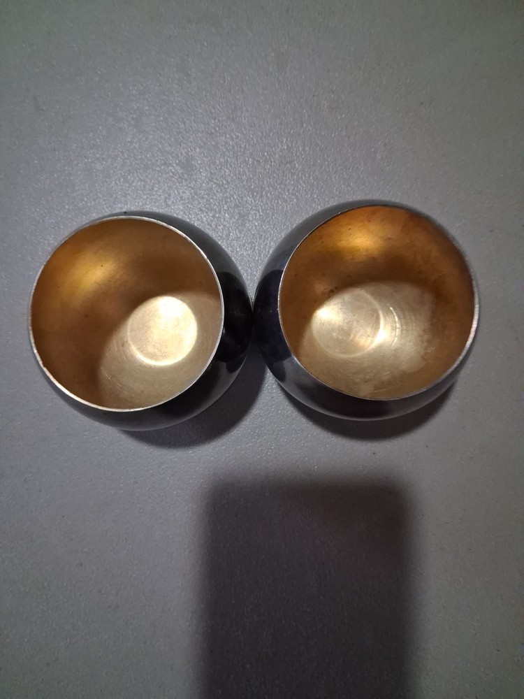2 Pre-owned Sheridan silver plate punch bowl cups