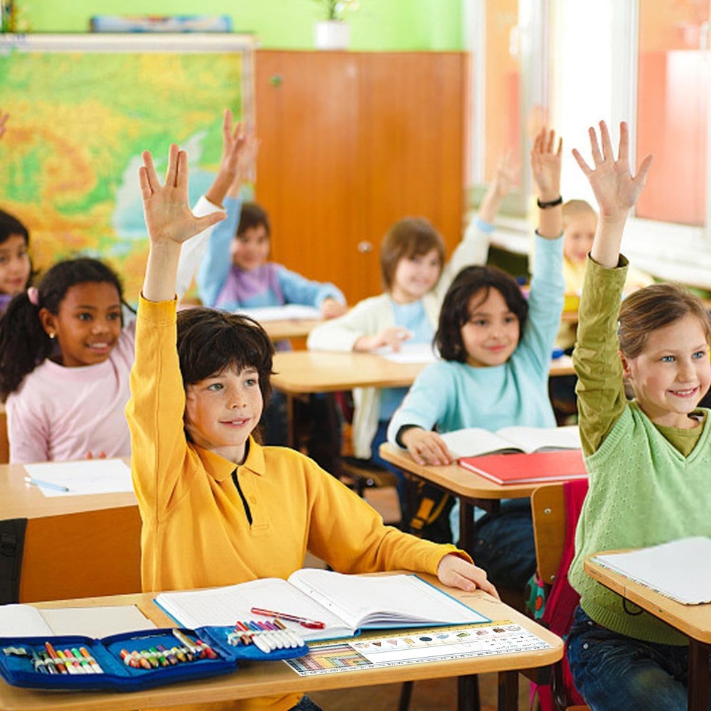 48 Pcs Student Desk Name Tags for Classroom- Waterproof Boho Desk Reference N...