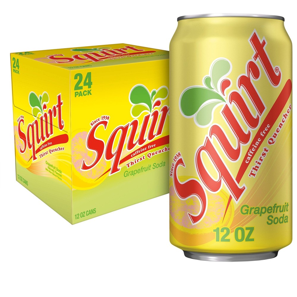 Squirt Grapefruit Soda, 12 fl oz, 24-Pack Cans