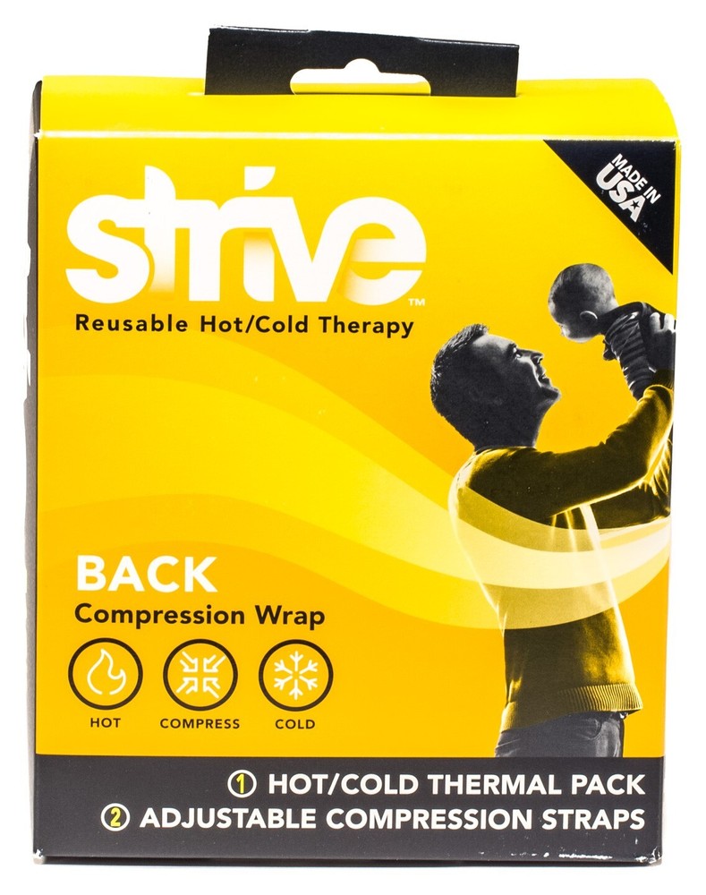 Strive Hot Cold Back Compression Wrap Pain Support Therapy Lumbar Support Brace