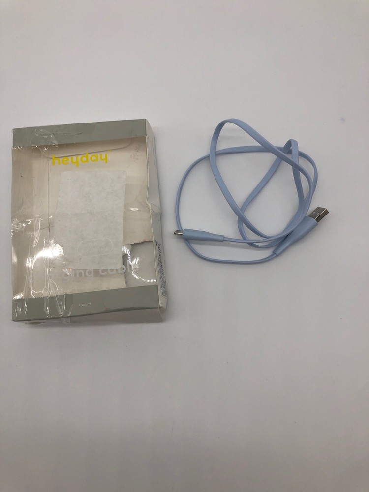 heyday 3' USB-C to USB-A Flat Cable - Whimsical Blue - Open Box