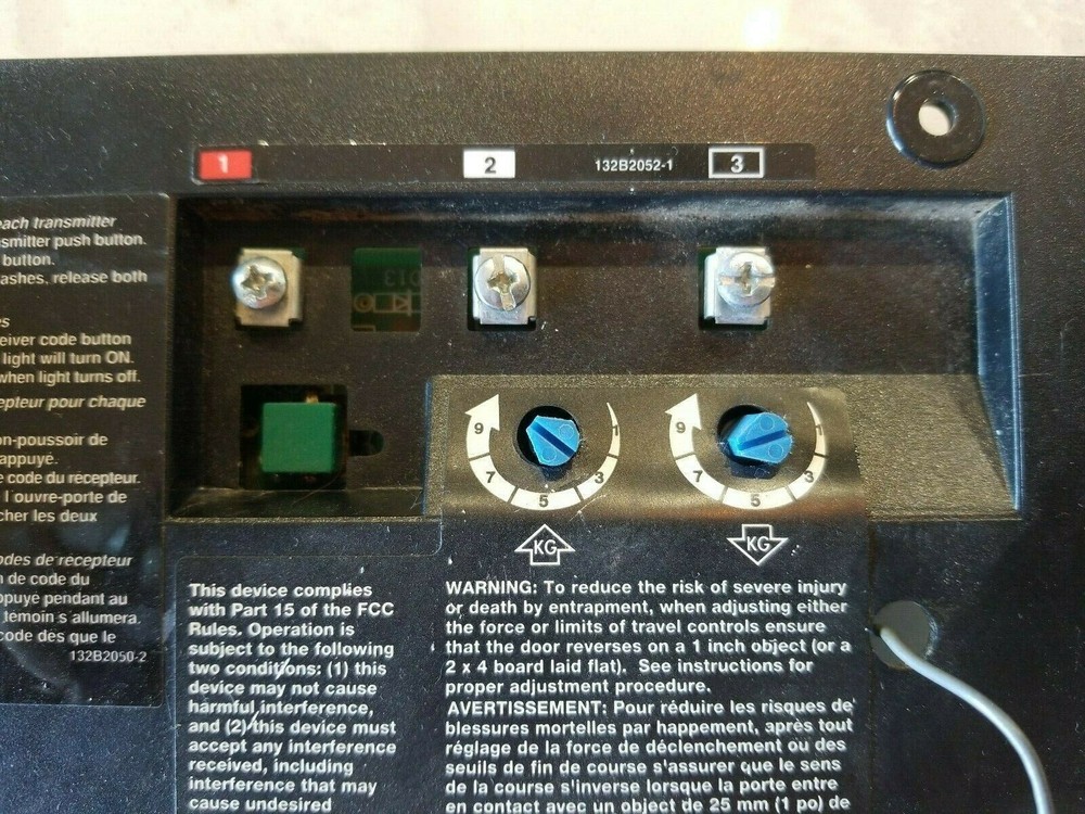 Liftmaster Chamberlain Circuit Board End Panel Green Learn Button 41A4252-7