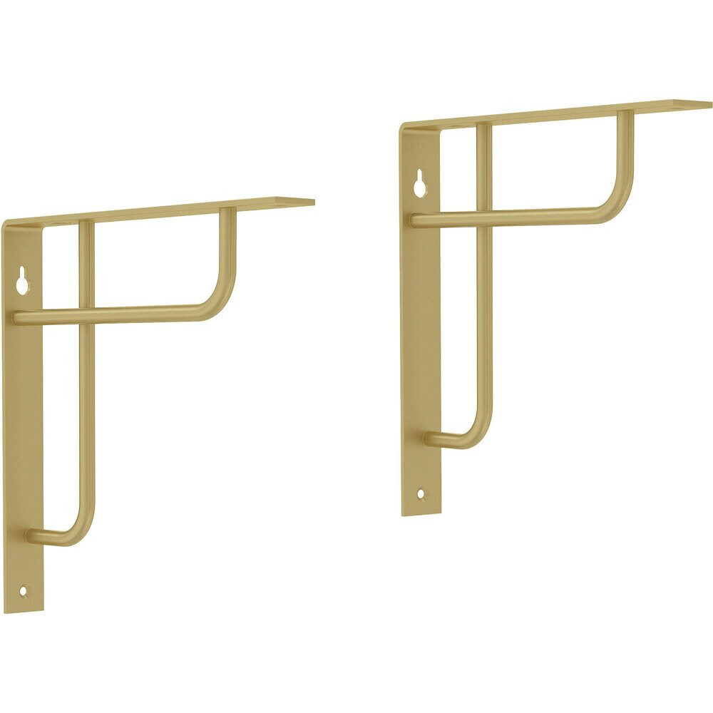2-Pack Art Deco Style Bracket Painted Brushed Brass