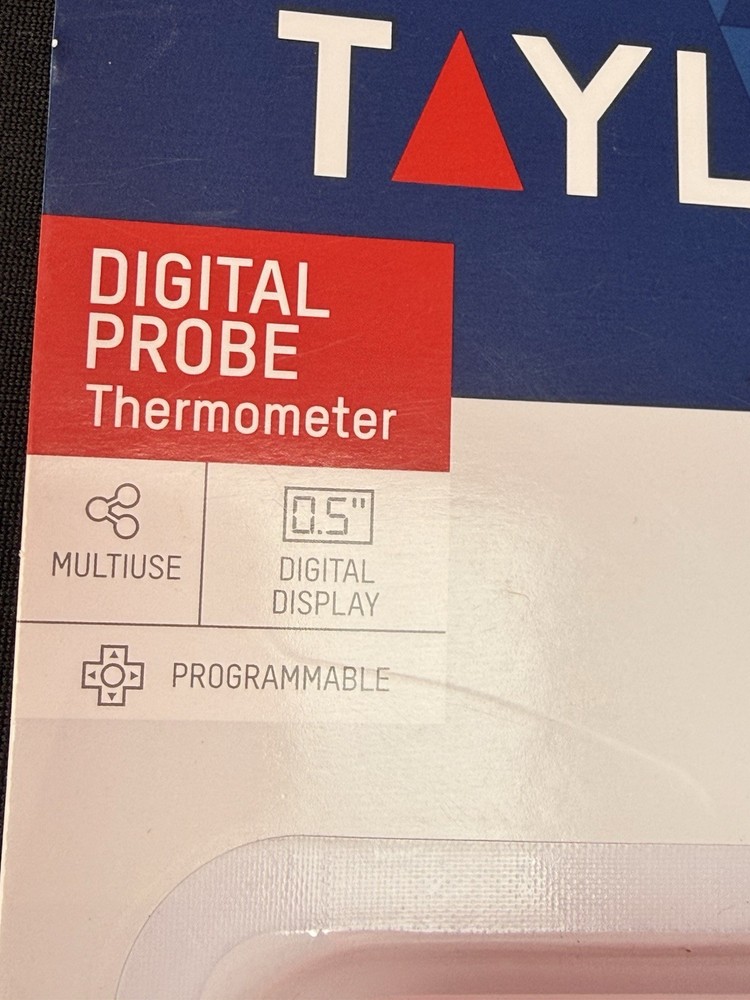 Taylor Digital Cooking Thermometer Timer w/ Probe Programmable NEW Sealed