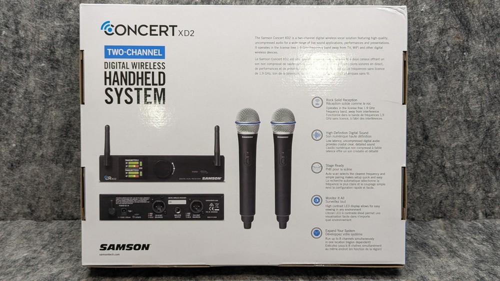 🔥New🔥 Samson Concert XD2 Dual Handheld Digital Wireless Microphone System