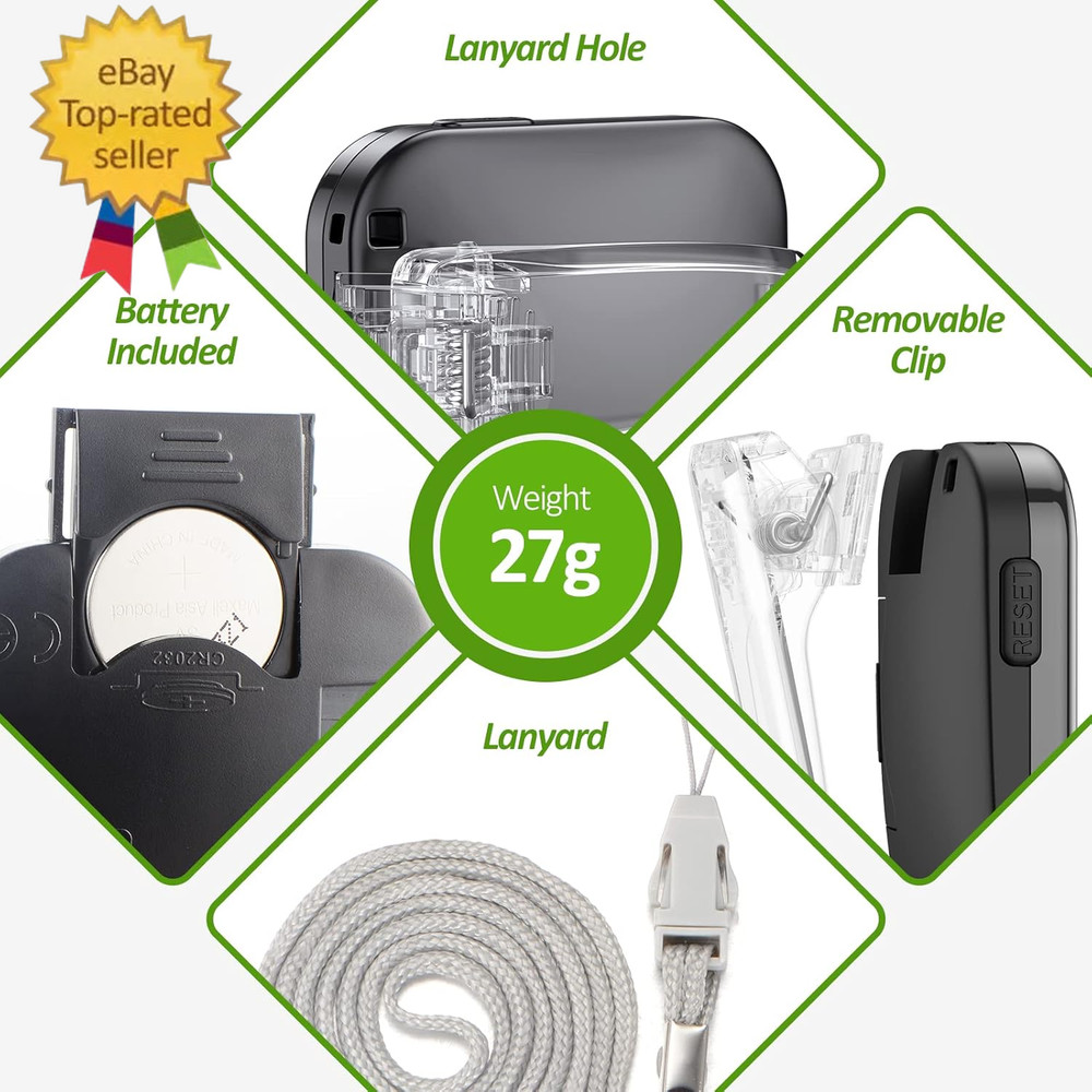 3D Pedometer for Walking, Simple Step Counter for Walking with Removable Clip