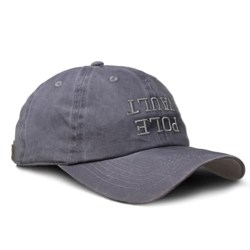 Soft Baseball Cap Embroidered Dad Hat Upside Down One Size Grey Design Only