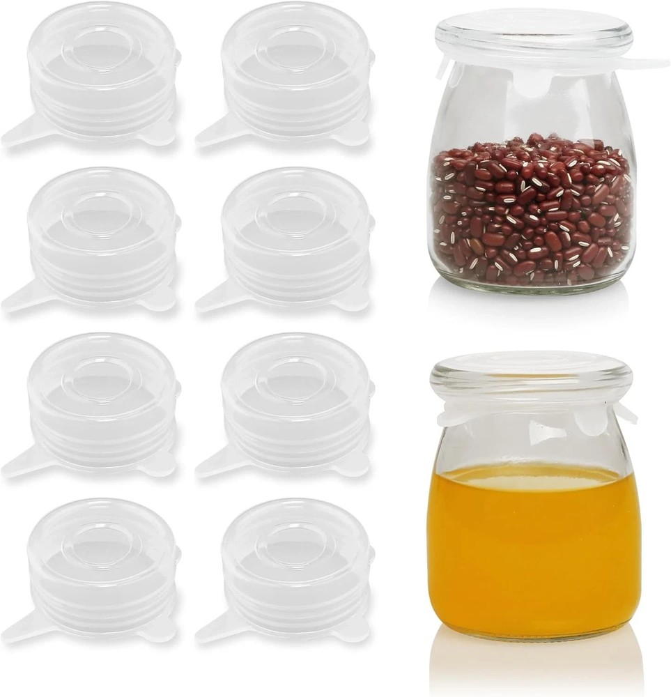 Extra Small Silicone Stretch Lids 2 Inch Reusable Jar 2 inch, clear